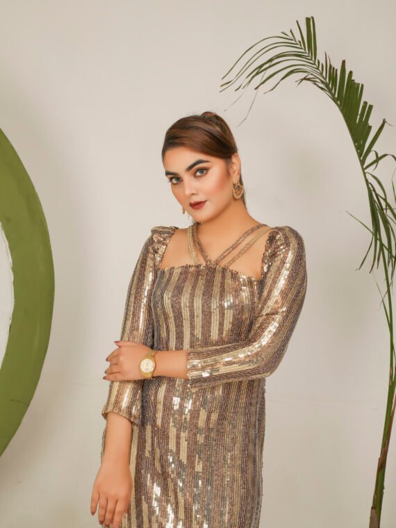 Golden Slim Fitted Maxi