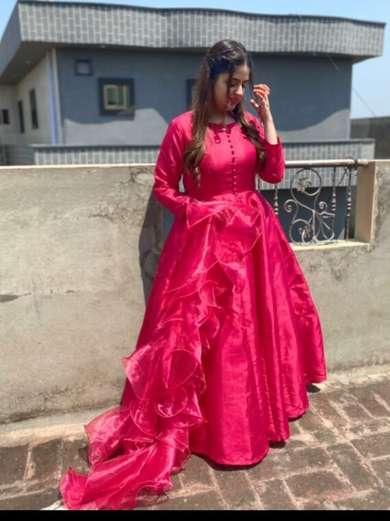 Umbrella Frok With Ruffle Dupatta