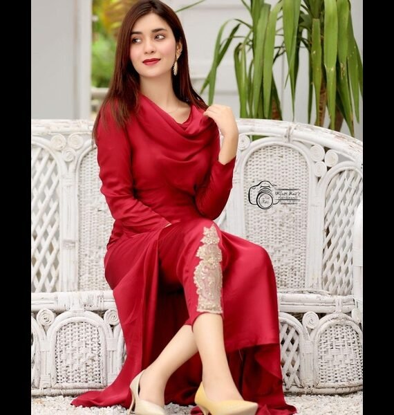 2pcs cowl neck Slim Fitted long Shirt