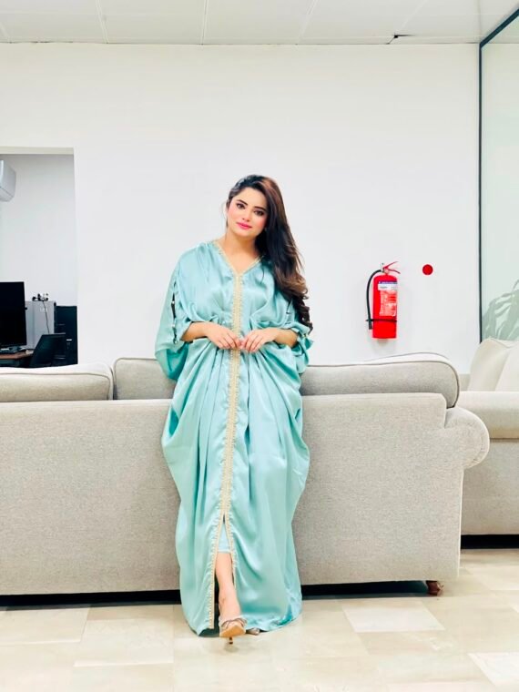 Tussle silk Kaftan with trouser