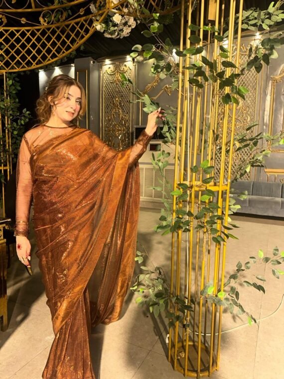 Mustered Golden Saree